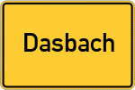 Place name sign Dasbach, Taunus