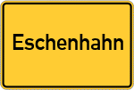Place name sign Eschenhahn