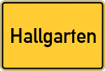 Place name sign Hallgarten, Rheingau