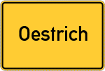 Place name sign Oestrich