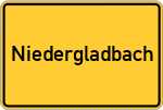 Place name sign Niedergladbach