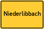 Place name sign Niederlibbach