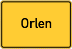 Place name sign Orlen