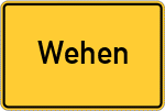 Place name sign Wehen, Taunus