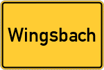 Place name sign Wingsbach