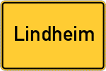 Place name sign Lindheim, Hessen