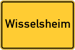 Place name sign Wisselsheim