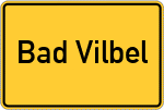 Place name sign Bad Vilbel