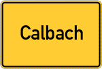 Place name sign Calbach