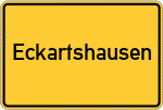 Place name sign Eckartshausen, Hessen