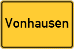 Place name sign Vonhausen