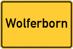 Place name sign Wolferborn
