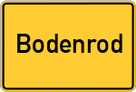 Place name sign Bodenrod