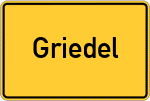 Place name sign Griedel
