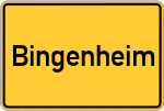 Place name sign Bingenheim