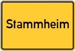 Place name sign Stammheim, Kreis Friedberg, Hessen