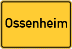 Place name sign Ossenheim