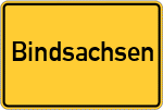Place name sign Bindsachsen, Hessen