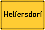 Place name sign Helfersdorf