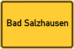 Place name sign Bad Salzhausen