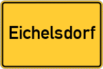 Place name sign Eichelsdorf, Hessen