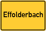 Place name sign Effolderbach