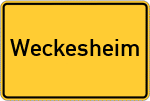 Place name sign Weckesheim