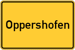 Place name sign Oppershofen, Hessen