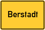 Place name sign Berstadt