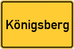Place name sign Königsberg, Kreis Wetzlar
