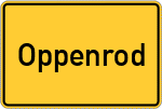 Place name sign Oppenrod