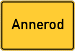 Place name sign Annerod