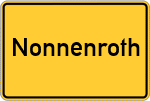 Place name sign Nonnenroth