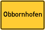 Place name sign Obbornhofen
