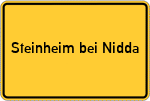 Place name sign Steinheim bei Nidda