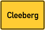 Place name sign Cleeberg, Hessen