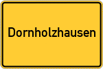 Place name sign Dornholzhausen, Kreis Wetzlar