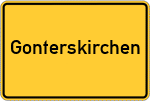 Place name sign Gonterskirchen