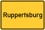 Place name sign Ruppertsburg