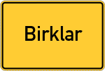 Place name sign Birklar
