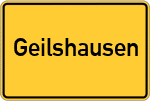 Place name sign Geilshausen