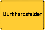Place name sign Burkhardsfelden