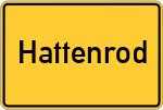 Place name sign Hattenrod