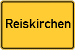 Place name sign Reiskirchen