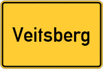 Place name sign Veitsberg, Kreis Gießen