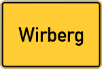 Place name sign Wirberg, Kreis Gießen