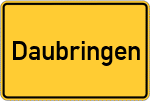 Place name sign Daubringen