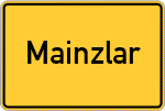 Place name sign Mainzlar