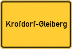 Place name sign Krofdorf-Gleiberg