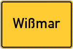Place name sign Wißmar, Hessen